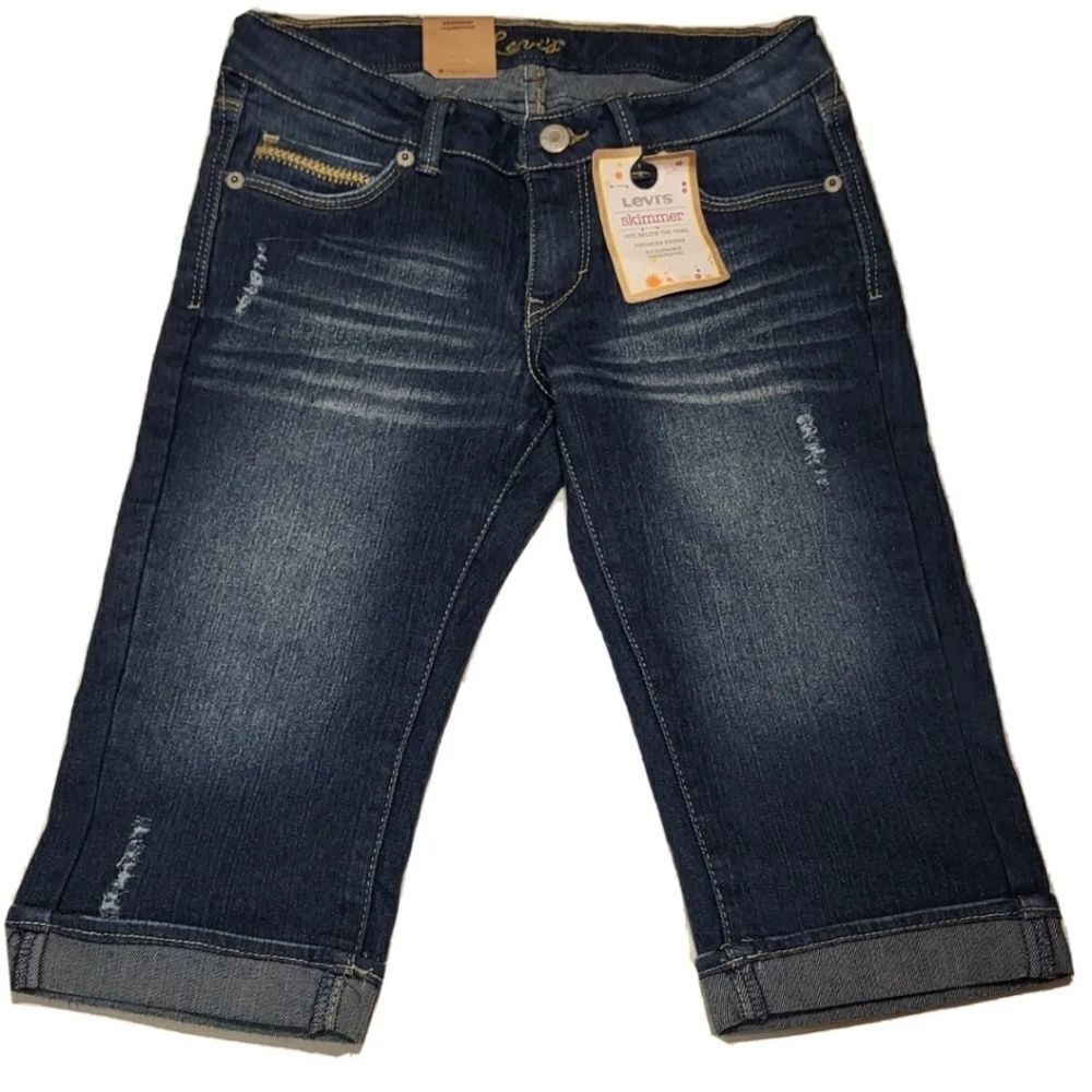 Levi's Girls Denim Skimmer Shorts Size 12 Regular - New with Tags